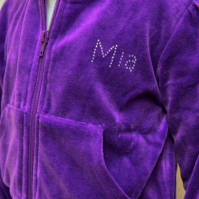 Спортивная куртка Mia для девочки, фиолетовый велюр