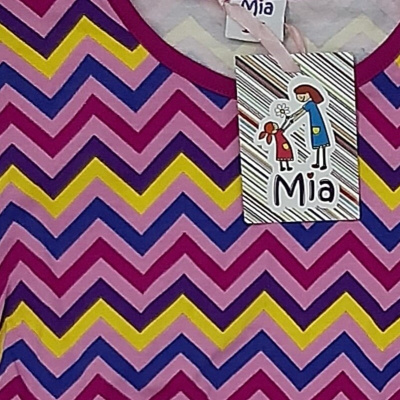 Комплект одежды Mia: лонгслив и юбка с велюровым пояском, принт зигзаг