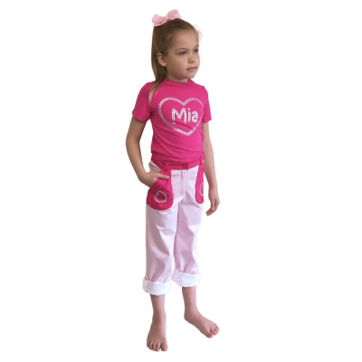 Комплект одежды Mia: брюки летние и футболка с принтом