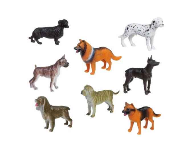 Набор пластиковых животных, серия "Ребятам о зверятах. Собаки", бренд Bondibon