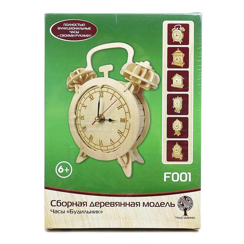 Сборная деревянная модель Часы «Будильник», Чудо-дерево