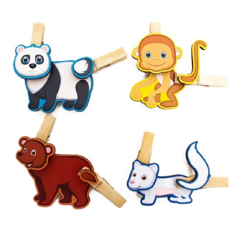 Игра с прищепками «Собери дикое животное №3», Сибирские игрушки