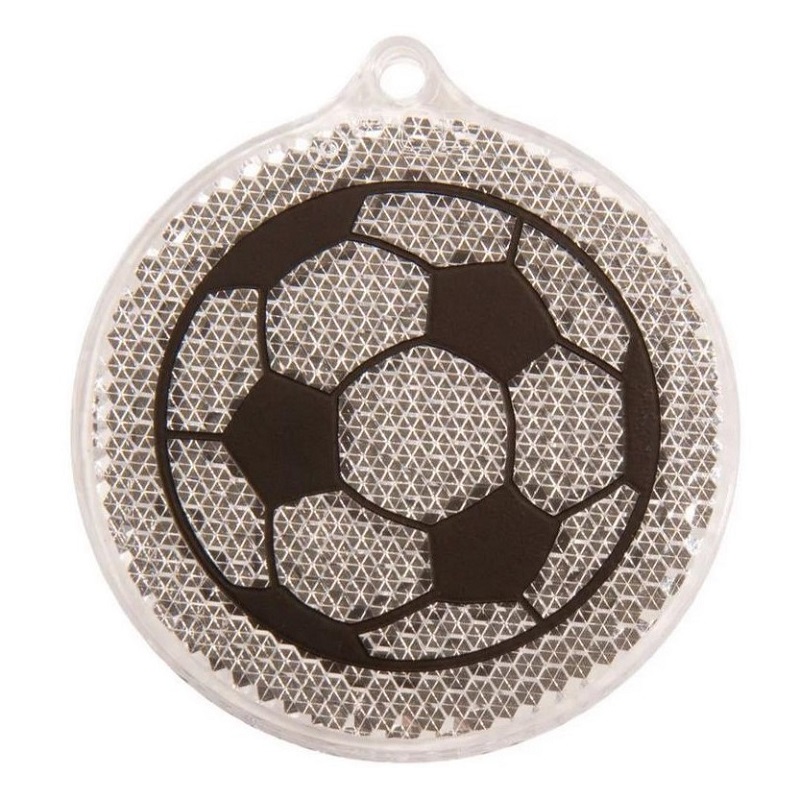 Светоотражатель пешеходный призматический «Мяч» белый, Мамасвет