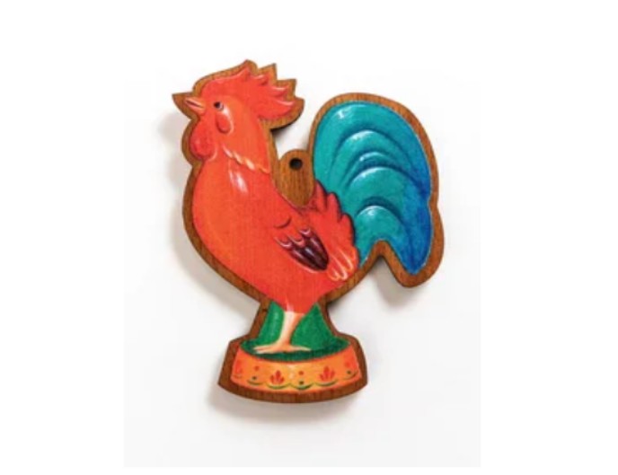 Набор деревянных елочных игрушек «Петушки», ТМ «Царицынская игрушка»