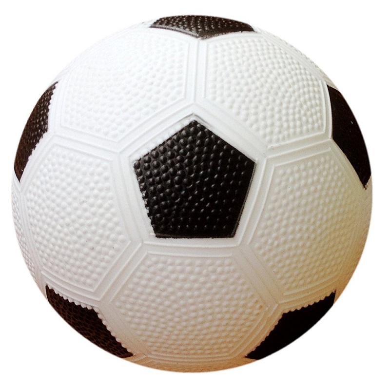 Мягкая игрушка Мяч футбольный желто-голубой МС 