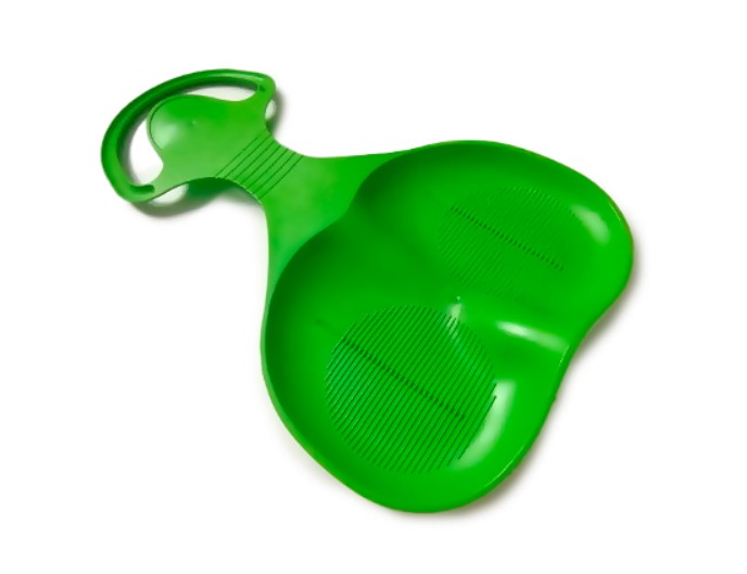 Санки-ледянки большие гибкие с ручкой на кнопке, бренд «Тишин папа»