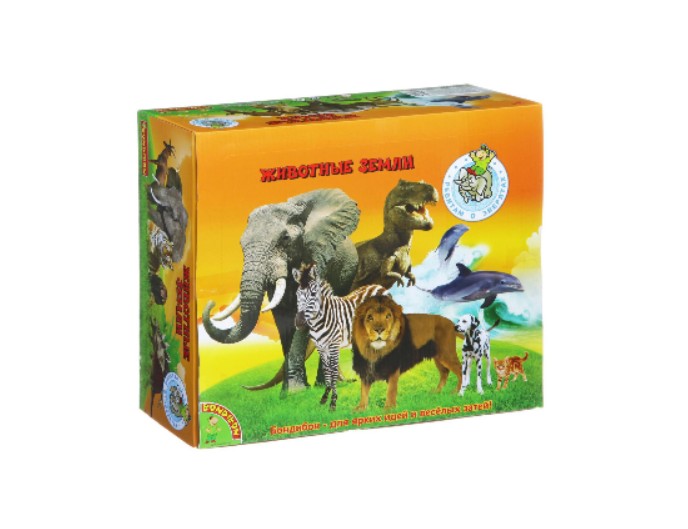 Набор пластиковых животных, серия "Ребятам о зверятах. Животные джунглей", бренд Bondibon