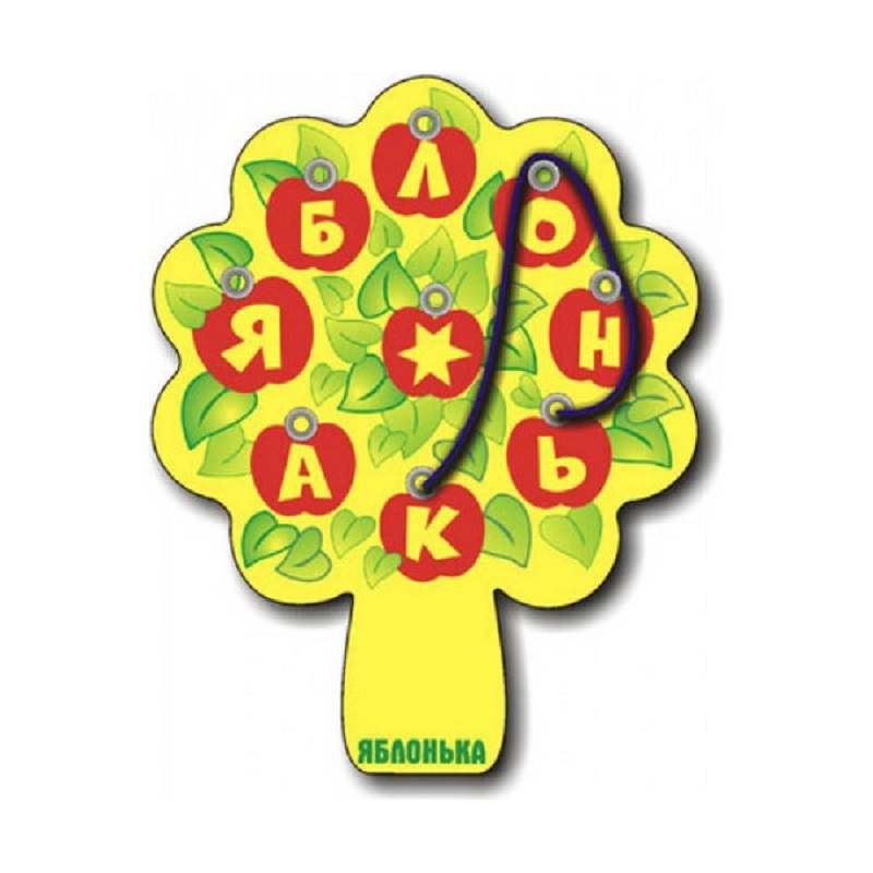 Шнуровка-читайка «Яблонька», Развивающие игры Воскобовича