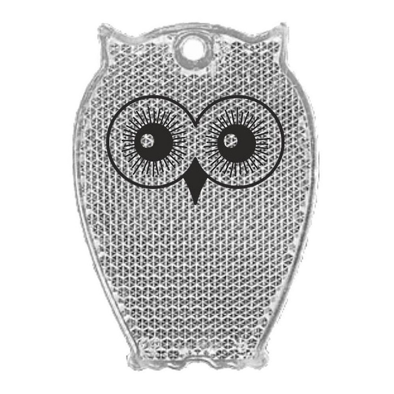 Светоотражатель пешеходный призматический «Сова» белый, Мамасвет