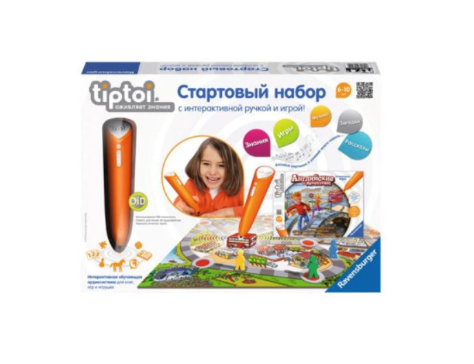 Стартовый набор развивающей игры с интерактивной ручкой Tiptoi «Английские детективы», бренд Ravensburger