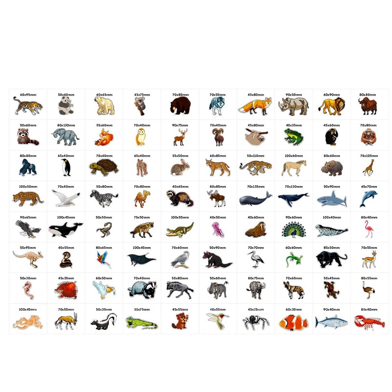 Комплект деревянных магнитов «Животный мир», Интердизайн