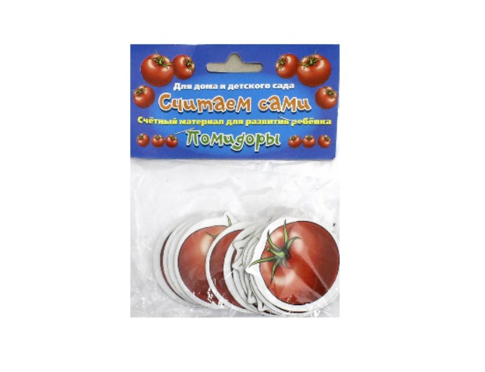 Счетный материал «Яблоки», «Помидоры», «Морковки», наборы по 12 карточек, серия «Считаем сами», Детское издательство «Улыбка»