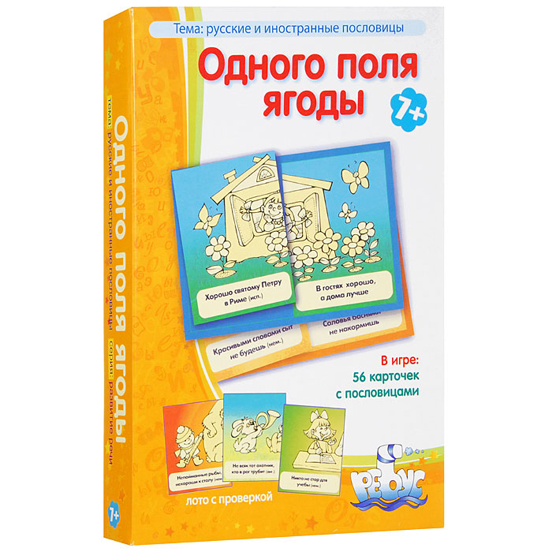 Лото с проверкой «Одного поля ягоды» А4, Ребус