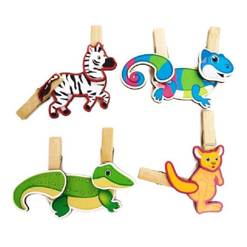 Игра с прищепками «Собери дикое животное №1», Сибирские игрушки