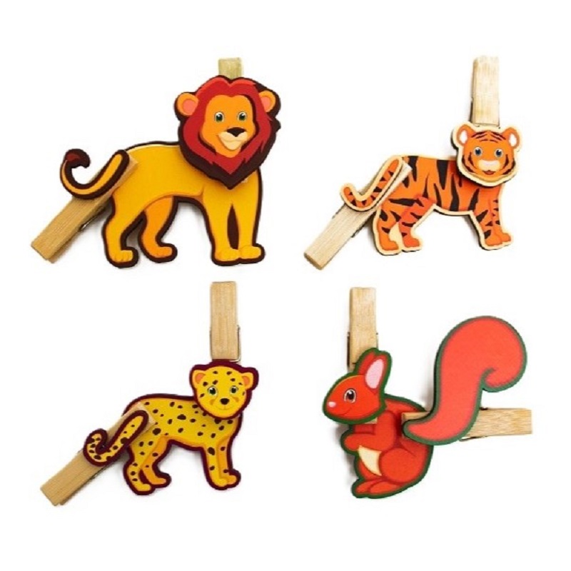 Игра с прищепками «Собери дикое животное №2», Сибирские игрушки