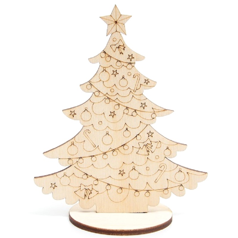 Ёлка настольная №6 для росписи, Сибирские игрушки