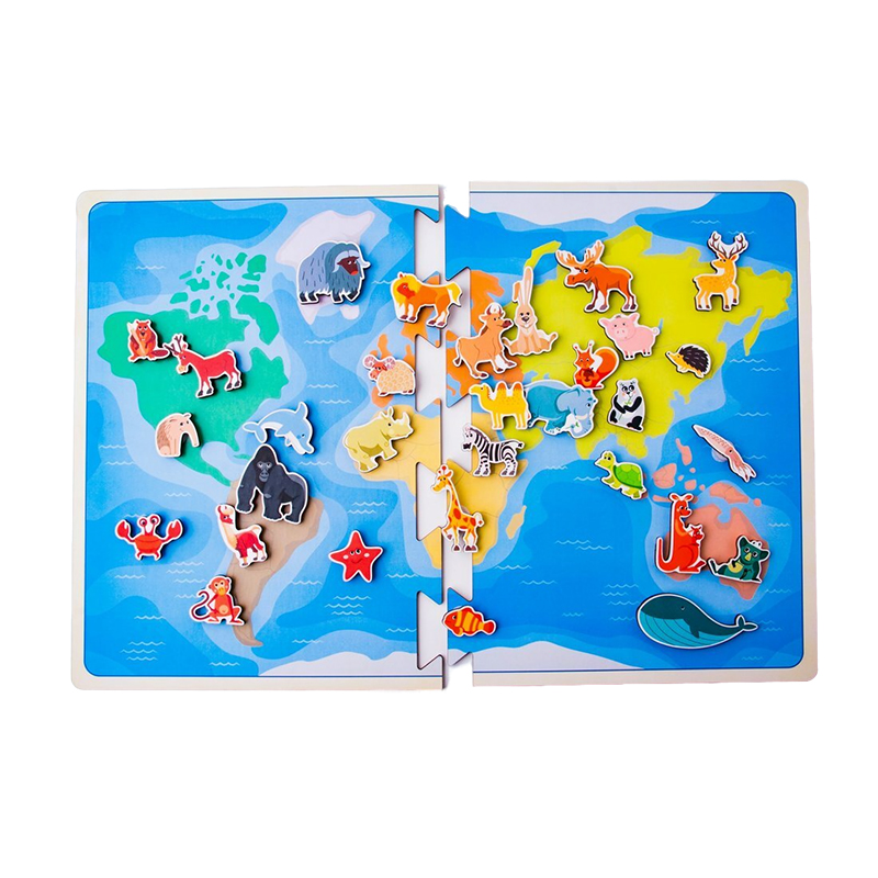 Липучка «Карта. Травоядные животные», Сибирские игрушки