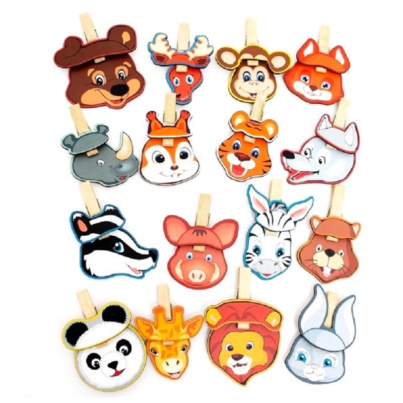 Игра с прищепками «Чьи уши №2», Сибирские игрушки