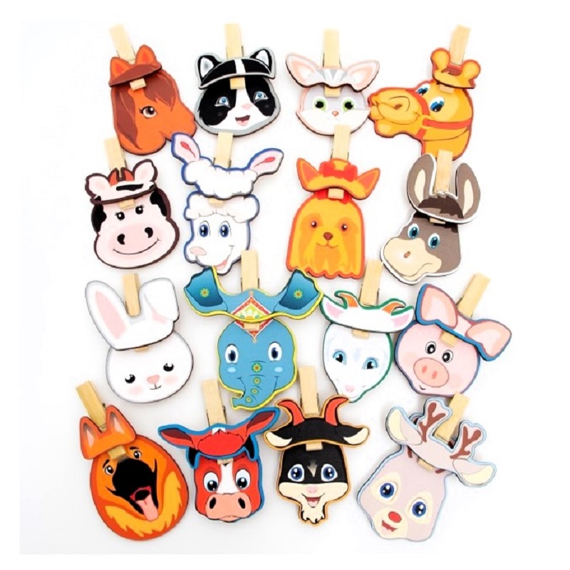 Игра с прищепками «Чьи уши №1», Сибирские игрушки