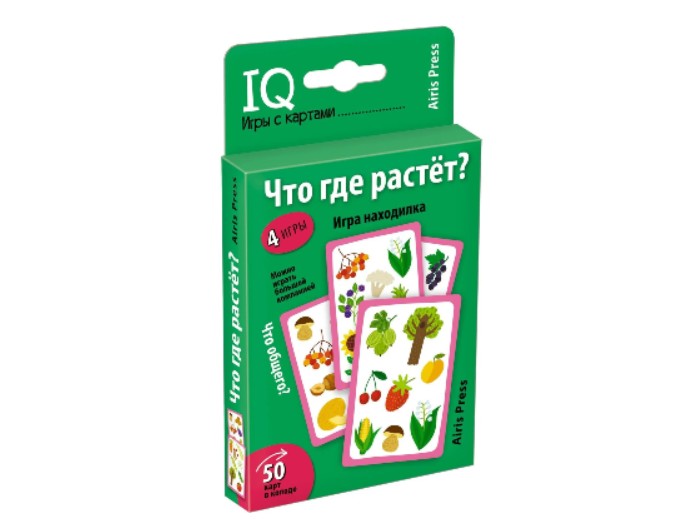 Развивающие карточки «Где что растет?», издательство  "Айрис-пресс"
