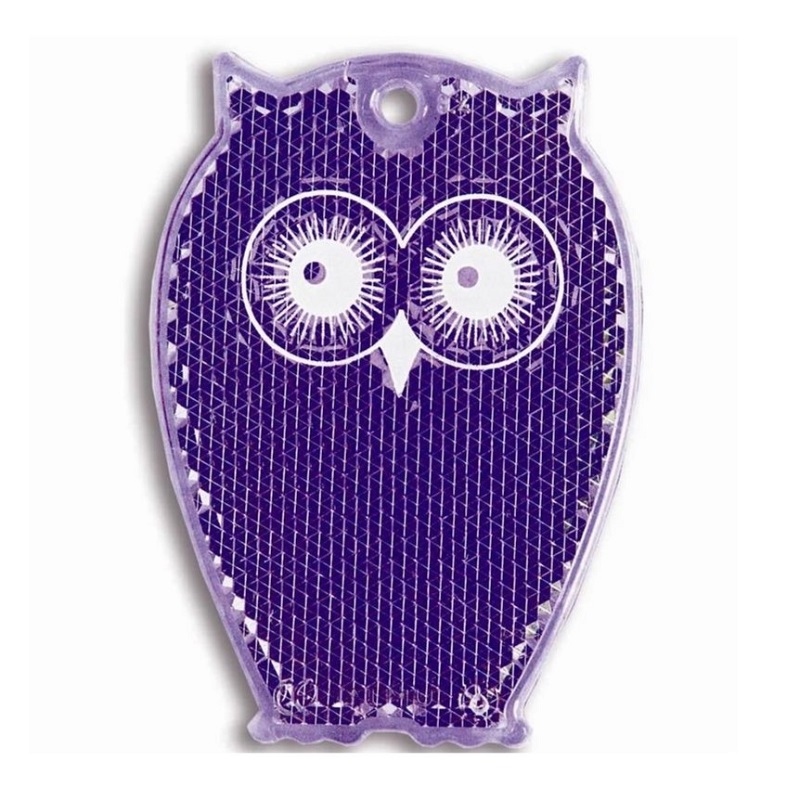 Светоотражатель пешеходный призматический «Сова» фиолетовый, Мамасвет
