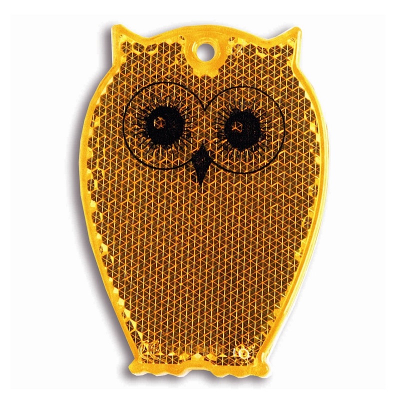Светоотражатель пешеходный призматический «Сова» оранжевый, Мамасвет