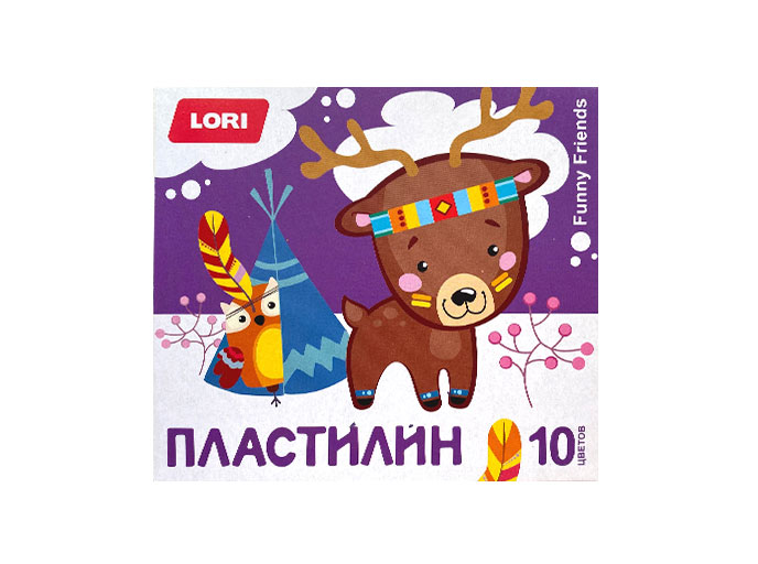 1.Пластилин LORI 10 цветов, упаковка