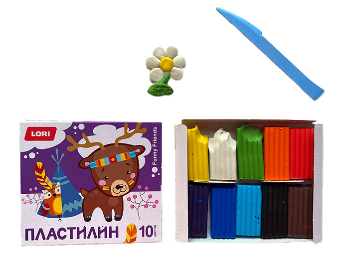 Пластилин LORI 10 цветов, лепка