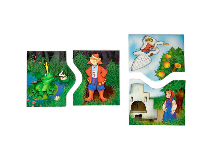 Развивающая настольная игра «Из какой мы сказки», пазлы крупно