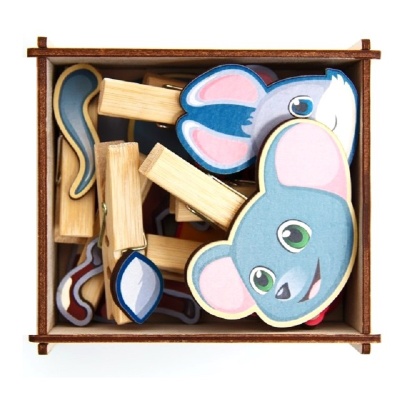 Игра с прищепками «Собери домашнее животное №1», Сибирские игрушки