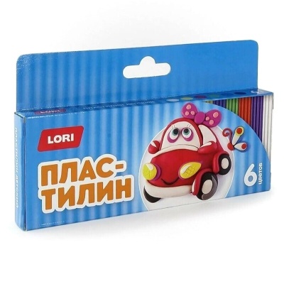 Пластилин Lori «Авто», 6 цветов
