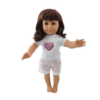 Шортики розовые со стразами, для куклы, Mia