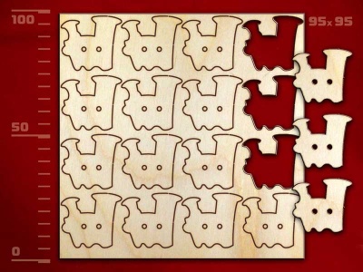 Набор пуговиц «Паровоз», 16 штук