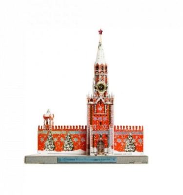 Сборная модель из картона «Спасская Башня Московского Кремля. С Новым годом»