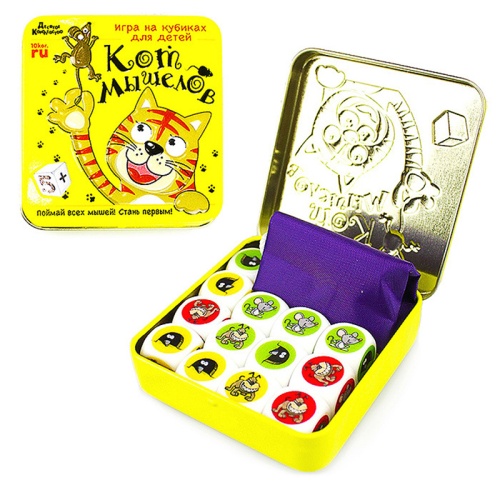 Игра настольная «Кот мышелов» в жестяной коробке, Десятое королевство