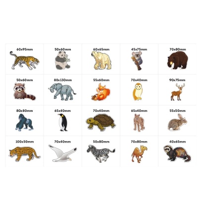 Комплект деревянных магнитов «Животный мир», Интердизайн