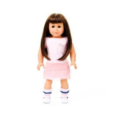 Платье Mia для куклы, кремовое с шифоном