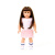 Платье Mia для куклы, кремовое с шифоном