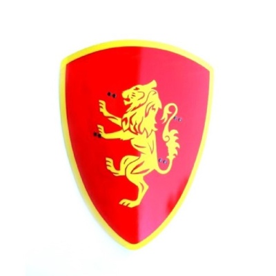 Щит треугольный геральдический «Лев» красный, Ратникъ