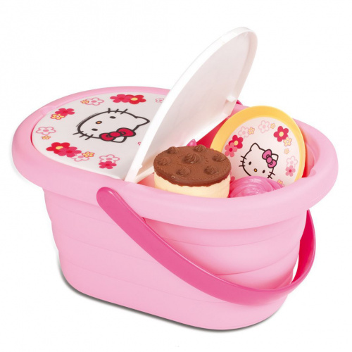 Набор посудки в корзине для пикника Hello Kitty