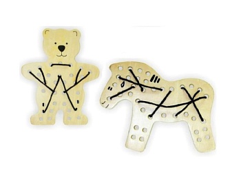 Деревянная шнуровка «Лошадка», серия «Шнуровки», ТМ «Чудо-Дерево»