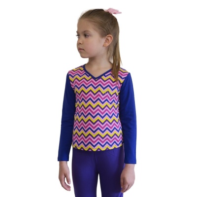 Туника Mia, принт зиг-заг/синий