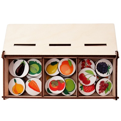 Сортер-комодик «Фрукты, овощи, ягоды», Сибирские игрушки