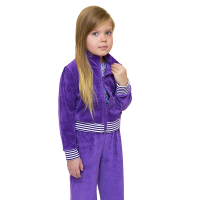 Спортивная куртка Mia для девочки, фиолетовый велюр