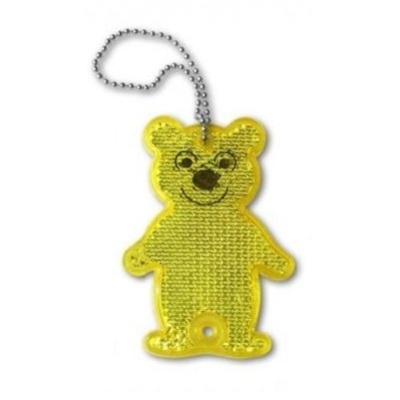 Светоотражатель пешеходный призматический «Мишка» жёлтый, Мамасвет