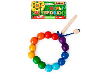 Развивающая игра-шнуровка "Радуга", бренд RNToys