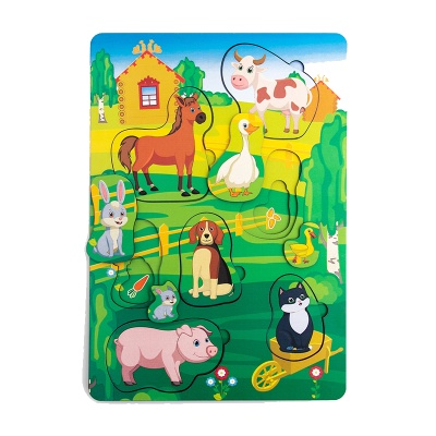 Вкладыш многоуровневый «Домашние животные и птицы», Сибирские игрушки