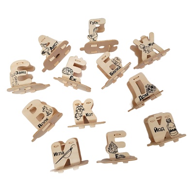 Набор для сборки букв из дерева «Алфавит-конструктор», Чудо-дерево