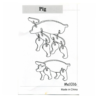 Сборная деревянная модель «Свинья» мини MA1016, Чудо-дерево