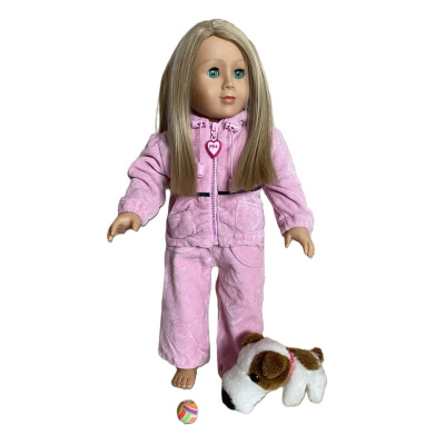 Куртка спортивная Mia розовый велюр, для куклы